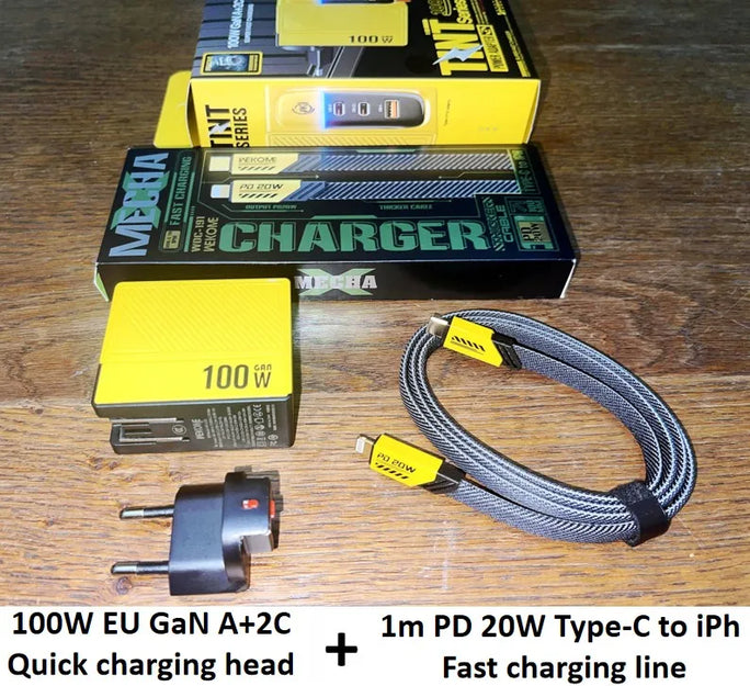 WEKOME GaN 100W High-Speed Charger - Type C Fast Charging