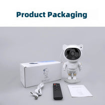 Astronaut Star Projector Night Light – USB Rechargeable & Remote Control