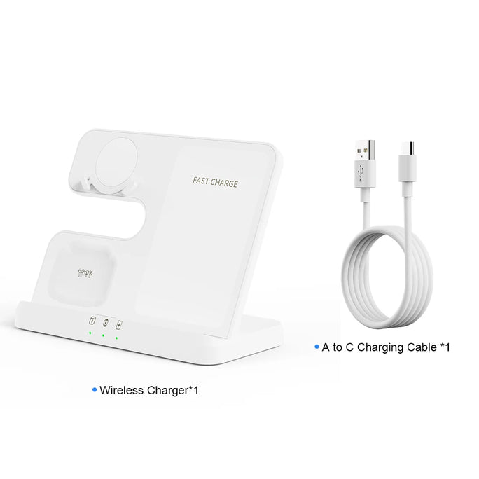 Fast Wireless Charger Stand – Phone, Watch & Buds