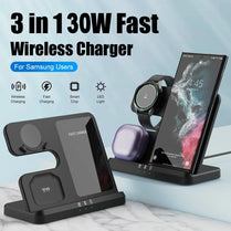 Fast Wireless Charger Stand – Phone, Watch & Buds