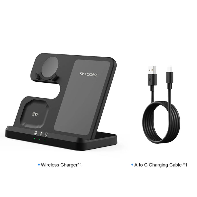 Fast Wireless Charger Stand – Phone, Watch & Buds